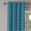 Rideau décoratif à 2 panneaux avec œillets East Urban Home Retro, 50 po, bleu foncé / bleu pâle-106355209