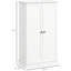 Armoire de rangement à 5 tablettes pour cuisine avec 12 épices - Rangez et gérez efficacement vos plats Livres de cuisine, casseroles, poêles, étagères blanches