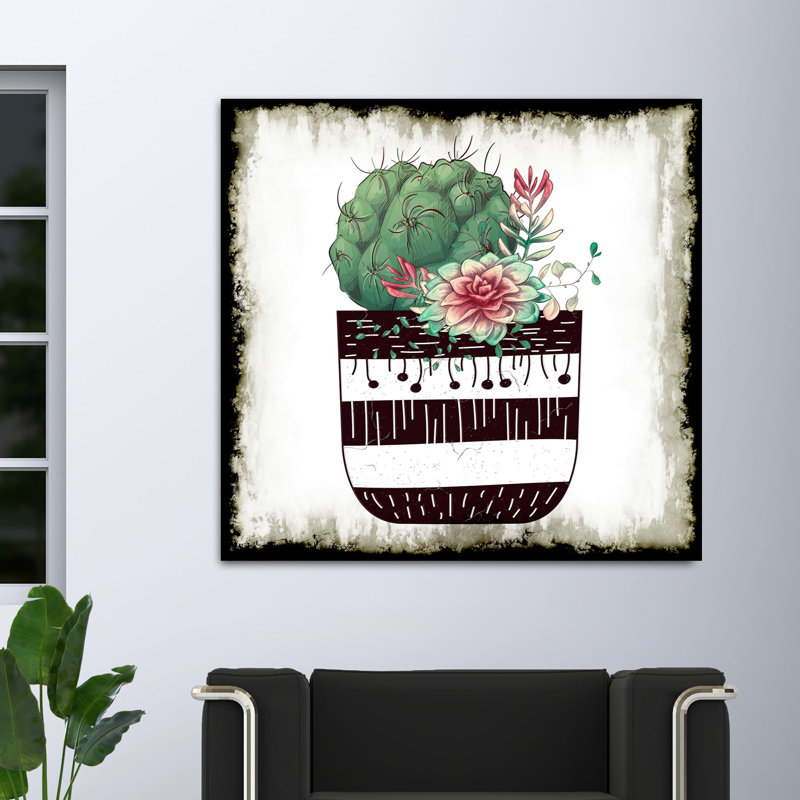 Cereus Aeium - reproduction sur toile tendue, H 8 po x l 8 po x P 1,5 po