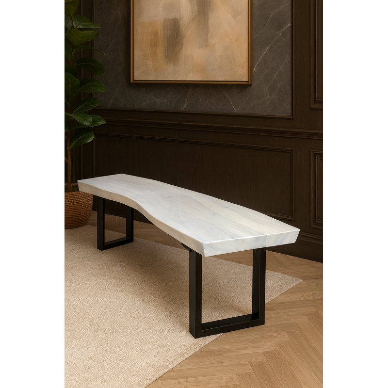 Elonna Wood Bench, 18" H x 44" W x 15" D