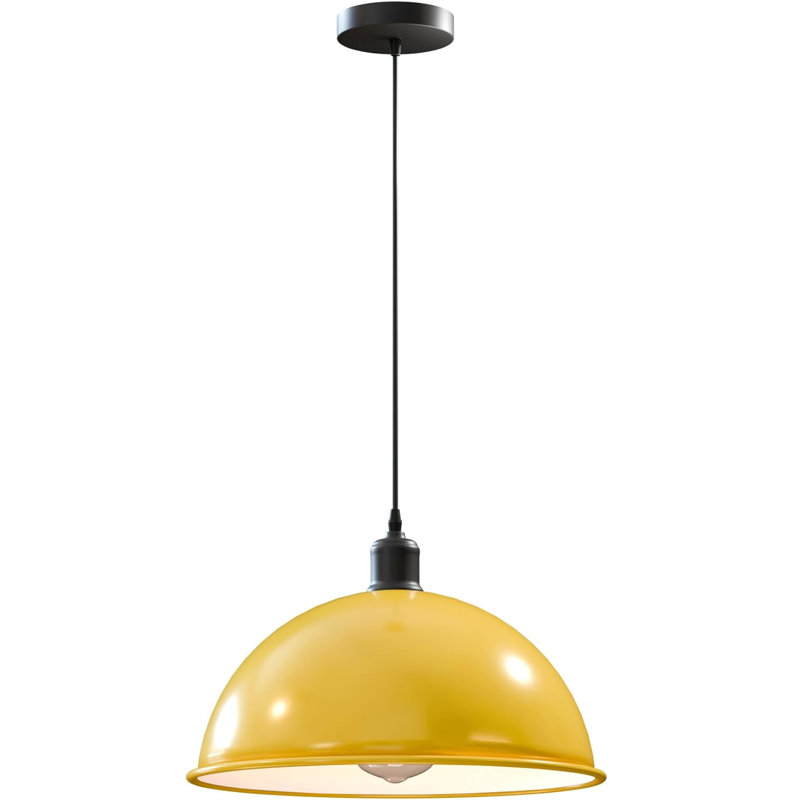 1 - Light Dome Pendant, Yellow