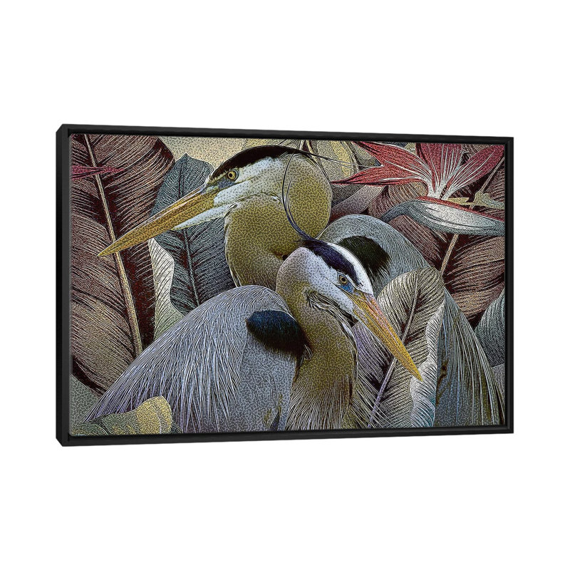 « two to tango », reproduction d’impression sur toile tendue, H 32 po x l 48 po x P 1,5 po, Toile avec cadre noir