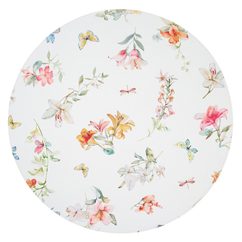 Lily Garden 100% Pthalate-free Vinyl Round Placemats