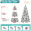 Arbre de Noël 6 pi avec 752 pointes - PVC enneigé et branches à aiguilles dures-1273142407