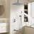 1-Spray Patterns 16 In. Dual Fixed And Handheld Shower Head With Bathtub Faucet 2.5 GPM In Brushed Nickel