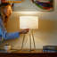 Petite lampe de bureau moderne de conception nouvelle en stock aux États-Unis, facile à installer, lampe de table en marbre Optima - interrupteur à levier en ligne en métal bronze 110V, utilisée comme lampe de table de chevet