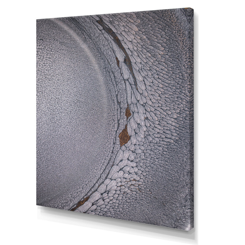 Dramatique gris monochrome fluide Art III - art mural moderne sur toile, H 24 po x l 36 po x P 1 po, Toile tendue