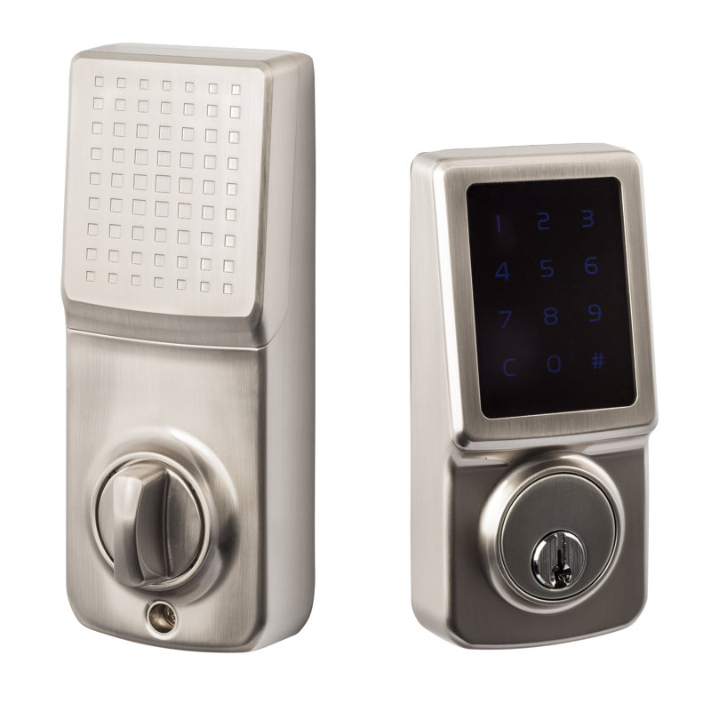 Touch Screen Deadbolt With Z Wave Function, Satin Nickel