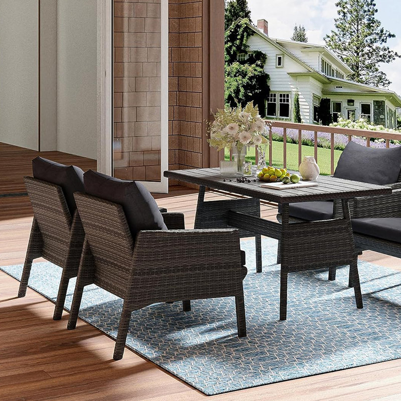 Chaise de patio avec coussin Isatou