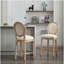 Ensemble de 2 tabourets de bar en bois massif avec tabourets en bois