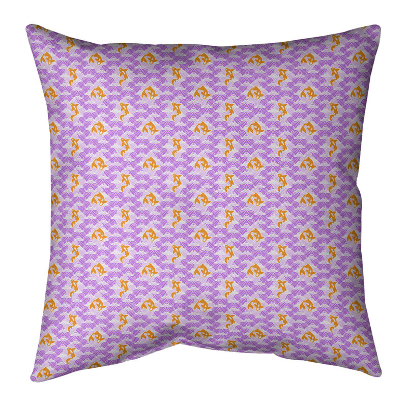 Housse de coussin en polyester Katelyn Elizabeth, 14 po x 14 po, Bourre en polyester, Mauve