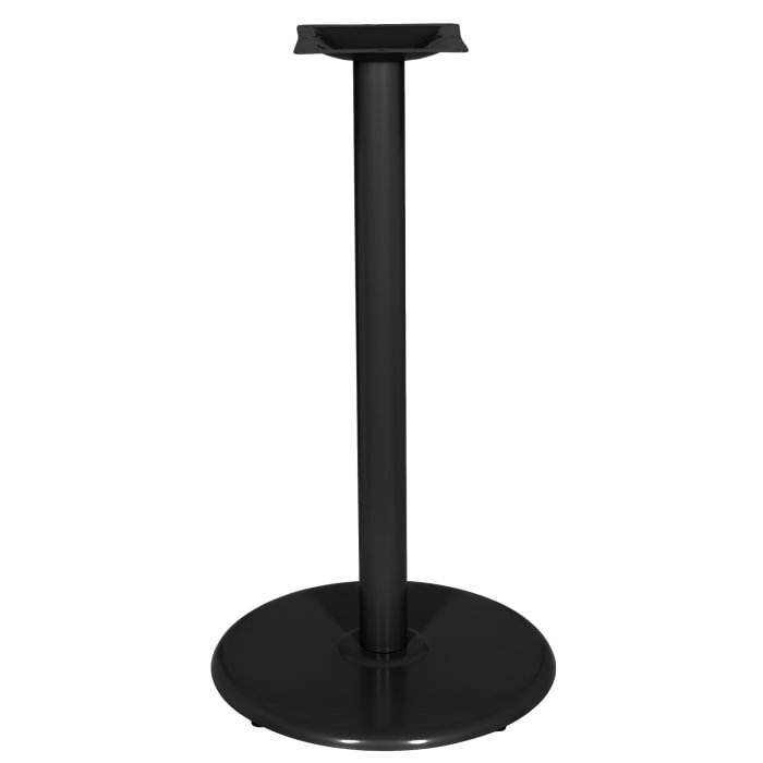 36" Round Top, Round Base Breakroom Table, 42" H x 36" L x 36" W, Grey, Grey