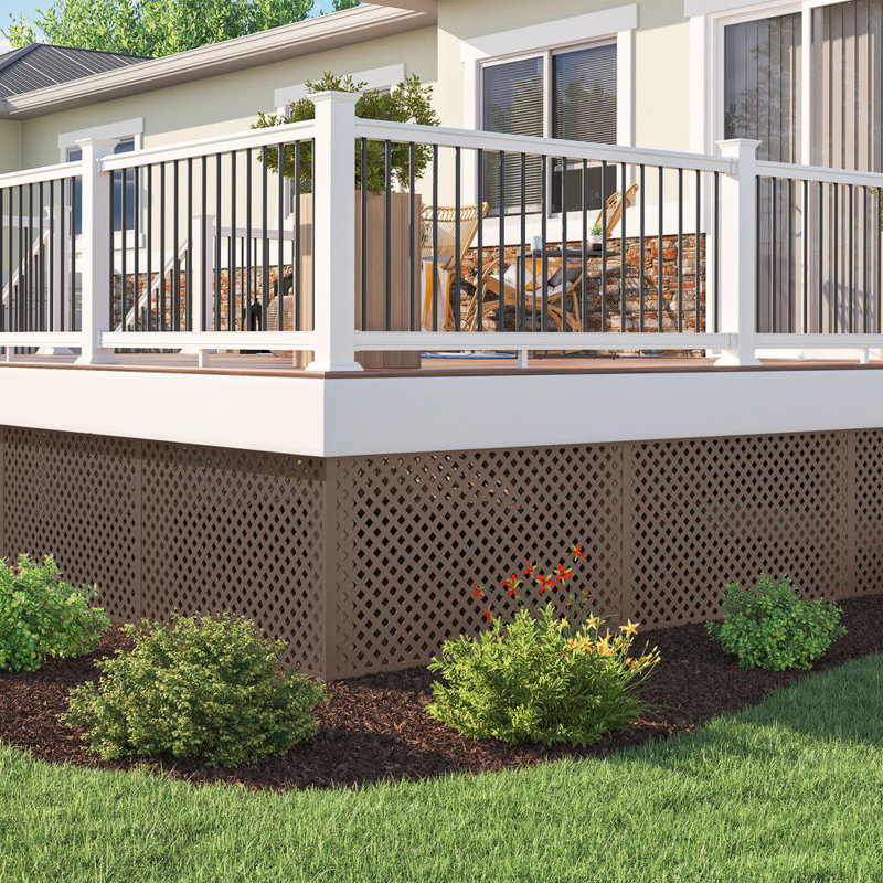 Espresso 4 ft. x 8 ft. Privacy Vinyl Lattice Panel