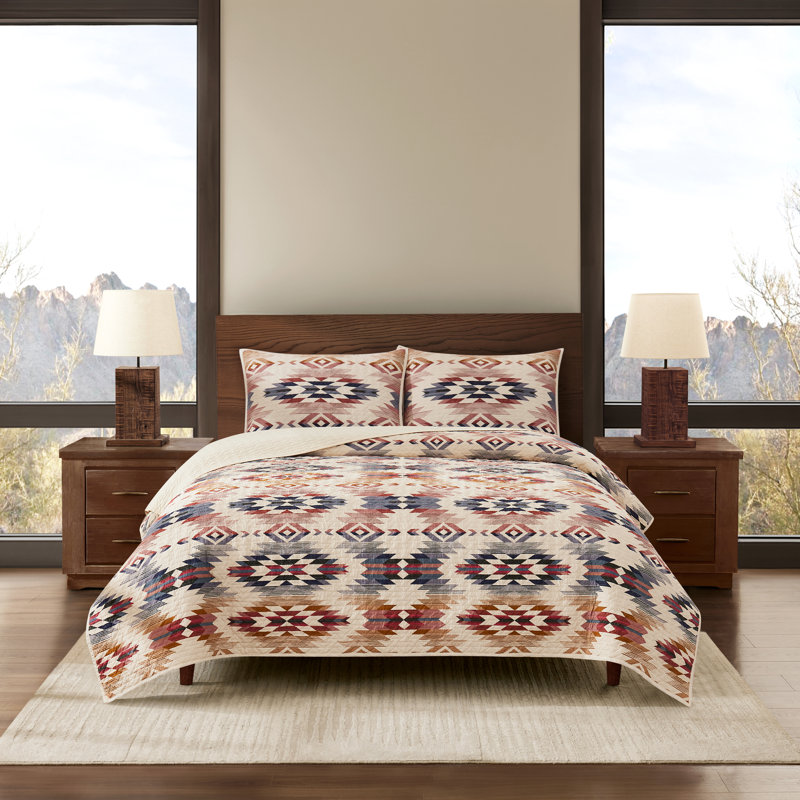 Wyeth Fall F/Q Coverlet Set Fog, Queen Coverlet/Bedspread + 2 Standard Pillow Shams