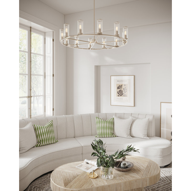 Revolve 12 - Light Chandelier, Polished Nickel