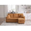 L-Shaped Sectional Sofa With Pull-Out Storage, Ottoman, Pillows, USB Charging, Cup Holder And Convertible Design For Living Room And Apartment-2038971907