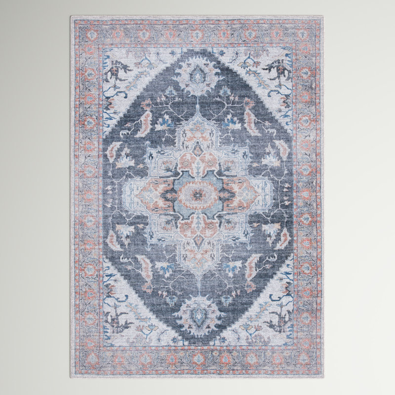 Langeloth Performance Machine Washable Oriental Rug, Rectangle 8' x 10'