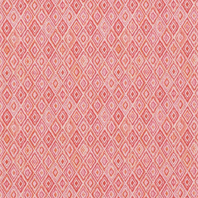 Diamond Strie Indoor/Outdoor Fabric, Pink/Orange