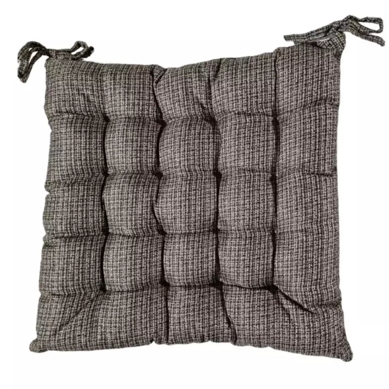 chair Pad Check Coffee, Coffee Floral, 4, Polyester