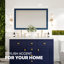 Miroir rectangulaire en bois bleu 36 "x 30" Eviva Acclaim-1813745417