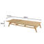 Natural Teak And Synthetic Sunlounger