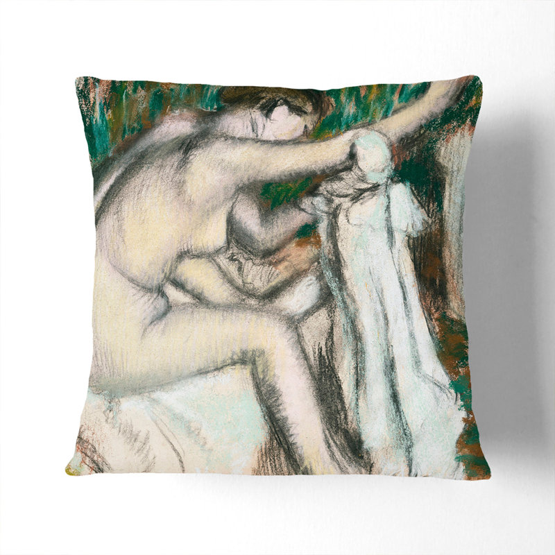 Nude Woman Vol.1 Square Throw Cushion, 55cm H x 55cm W x 20cm D, Stone