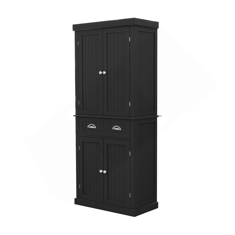 Garde-manger avec tablettes, portes et tiroirs réglables