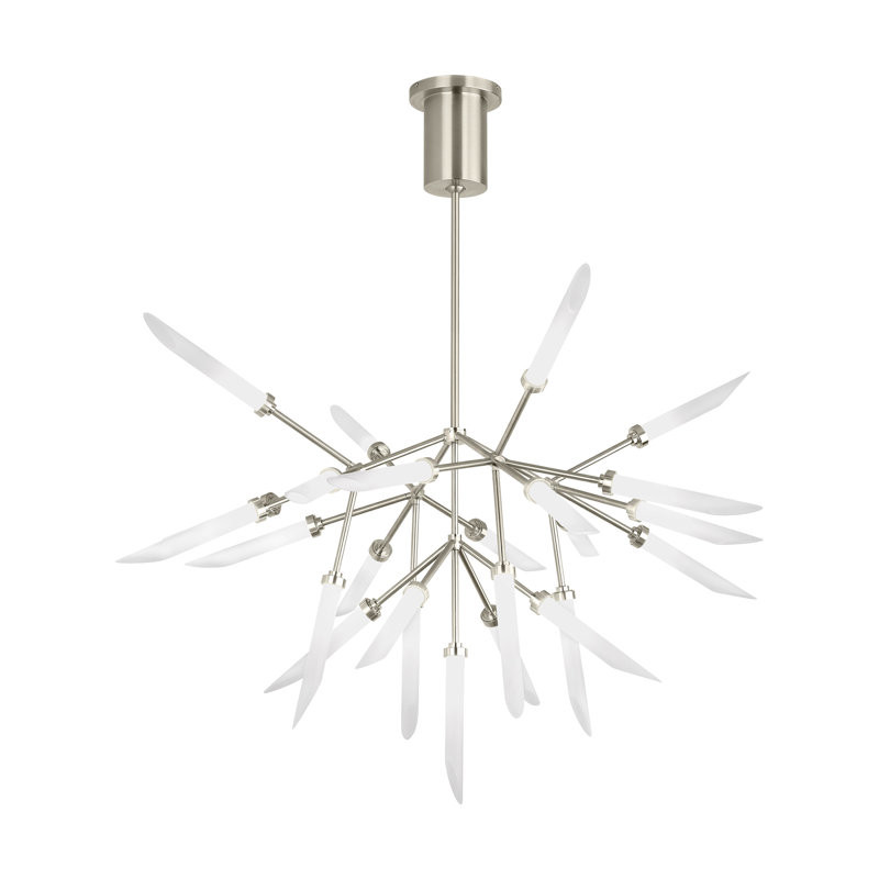 Spur LED Chandelier, Matte Black, 26"H x 37.4"W x 37.4"D, 2