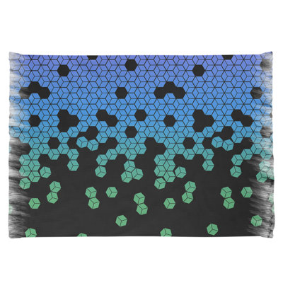 Tapis à cubes bleu/noir culbuté Mcguigan