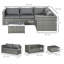 Nazanin 3 Pieces PE Rattan Garden Furniture Set 10 cm Thick Cushions Grey
