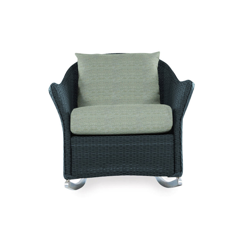 Weekend Retreat Outdoor Rocker Chair, Loveboat Mint, Matte White