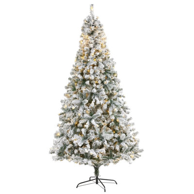 Flocked Rock Spruce Artificial Christmas Tree