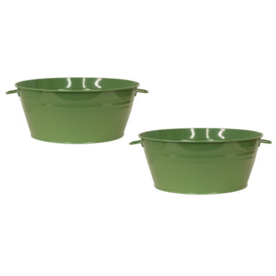Saragosa Enamel Planter Champagne Beverage Tub