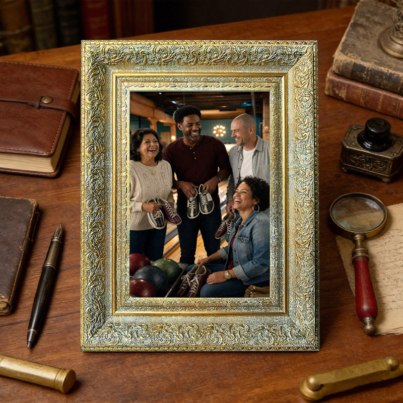 Cadre photo de table 5 pièces x 7 "or antique 5" pour cadeaux de Noël