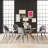 Delta Glass Top Solid Wood Base Dining Table