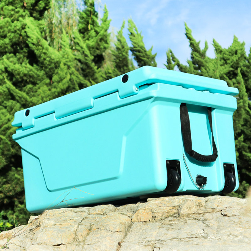 Blue 65Qt Outdoor Cooler - Keeps Cold For 5 Days And Camping Retention Heavy-Duty Ice Chest