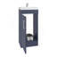 Meuble-lavabo sur pied avec lavabo en résine Madrid, armoire de rangement moderne pour l'organisation de la salle de bain