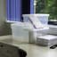 Wham Clip 4x 14L Rectangular Plastic Storage Boxes with Secure Clip Lock Lids Clear/Clear/Clear