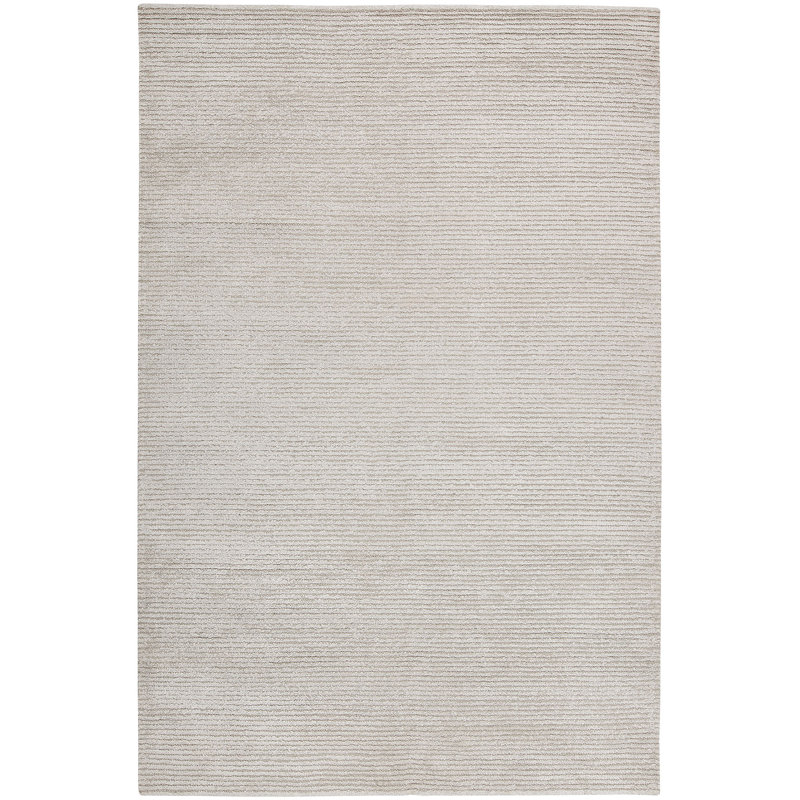 Tapis argenté tissé à la main Miles, Rectangle de 10 pi x 14 pi