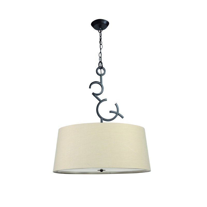 Monegro 3 - Light Black Drum Pendant