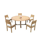 Joice Outdoor 6 - Piece Teak Dining Set