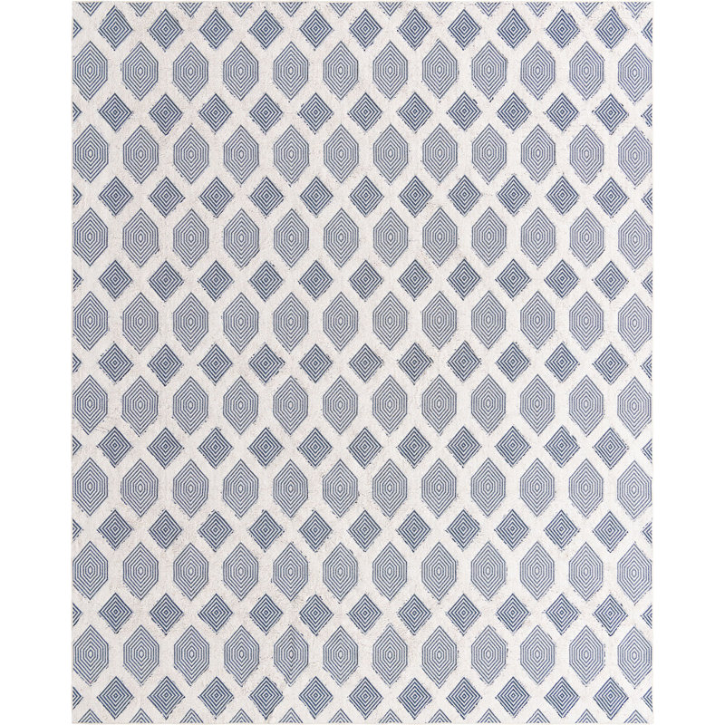 Chapdelaine Cotton Abstract Indoor Rug, Rectangle 9'10" x 12'