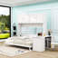 Grand lit escamotable mural avec bureau et tablettes de rangement-232492740