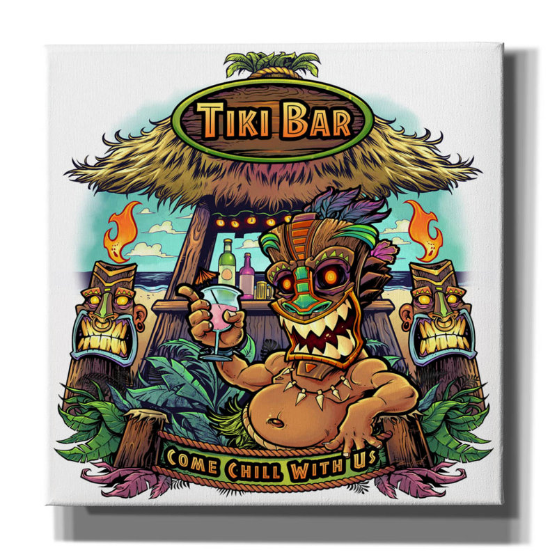 Hammondale " Tiki Bar ", 37" H x 37" W x 1.5" D