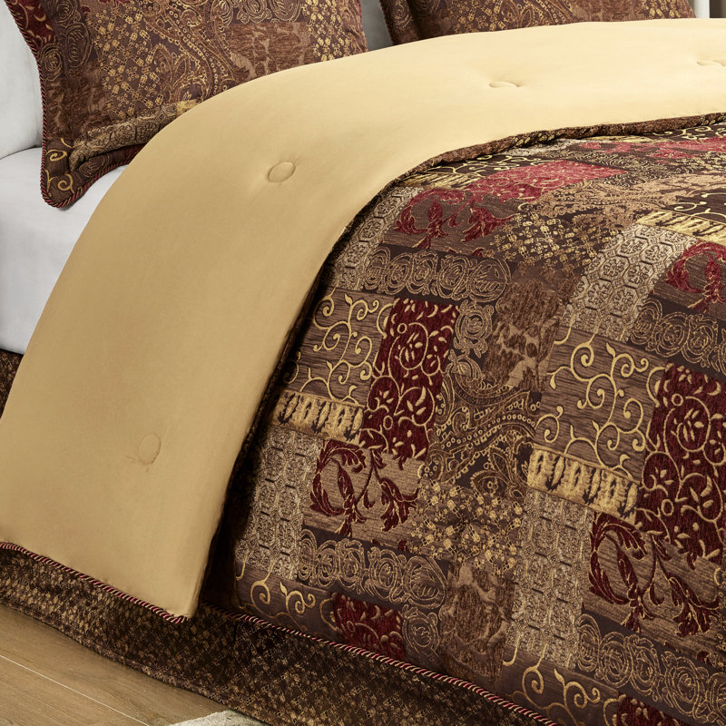 4 pièces, grand édredon brun, édredon nettoyage à sec, lavable à la machine, texture douce avec 2 taies décoratives et 1 - 2022 amélioré, fermetures à glissière, ensemble de couleurs chaudes