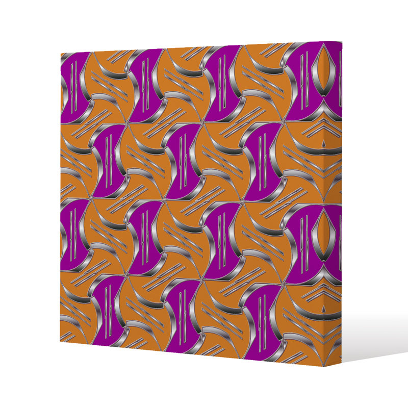 Geo Metalic Shapes by Andrew Lee - Wrapped Canvas Print, 90cm H x 90cm W x 4cm D