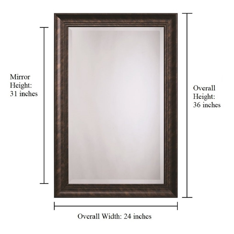 Sedlak Rectangle Mirror, 36" H x 24" W