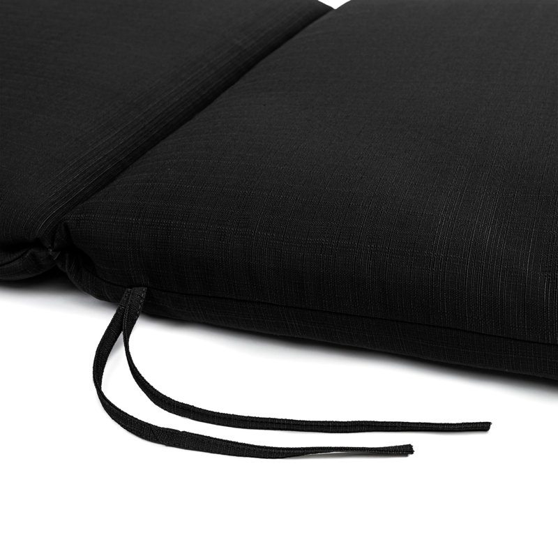 Reversible Chaise Longe With White Polyester Padded Fill., Black