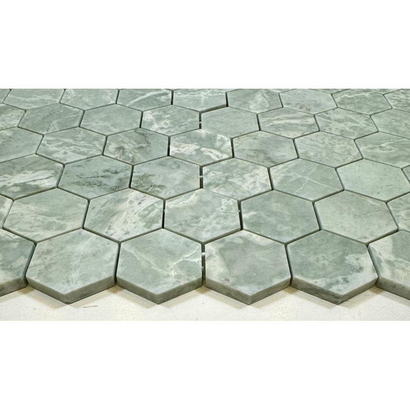 Honed Ming 2" x 2" Marble Hexagonal Mosaic Wall & Floor Tile