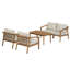 Ensemble de conversation d'extérieur en bois d'acacia Tinoco